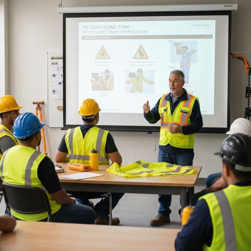 Construction workers bottom overlap